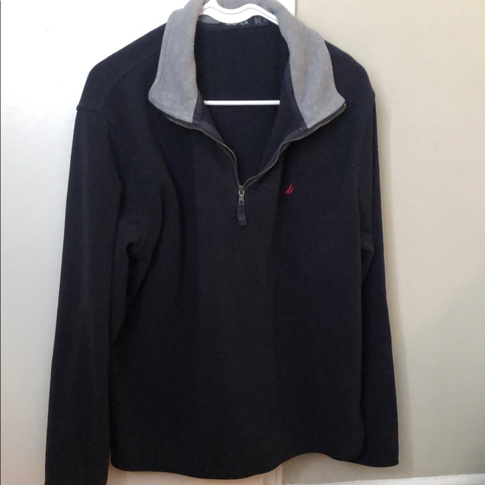 Nautica Men’s Blue Gray Zip Up Sweater